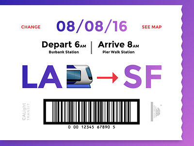 #DailyUI 024 - Boarding Pass barcode daily ui pass passbook ticket train transit travel