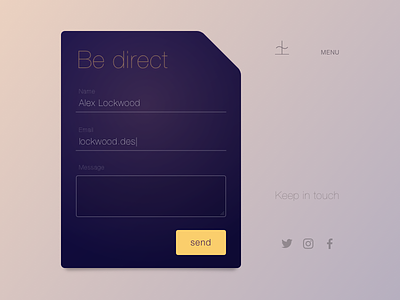 #DailyUI 028 - Contact Us contact daily ui email form message send social