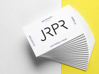 JRPR - Public relations company logo & business card branding business card logo stationery typography wordmark