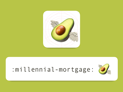 Millenial Mortgage Calculator app avocado toast branding emoji icon slack