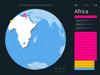 DailyUI - 029 - Map africa continent dailyui earth flat globe highlight map navigate pin ui ux