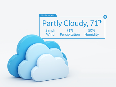 #DailyUI - 037 - Weather clouds dailyui panel ui ux weather widget