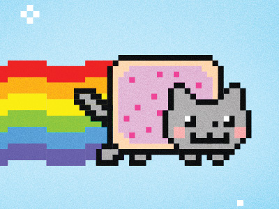 Nyan Cat 8bit cat editorial illustration nyan cat pixel art texture