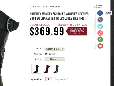 Boots boots details ecommerce product share shop ui