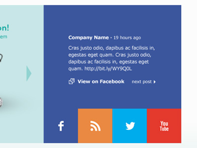 Simple Social Tabs buttons facebook social tabs twitter ui youtube