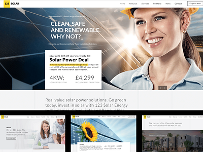 Solar Website By Axiom business website design energy solar web design website design