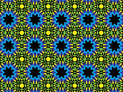 Yellow And Green Star Fractal