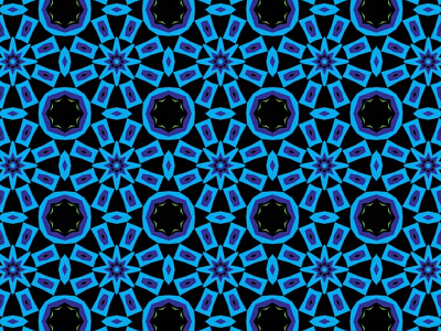 Purple And Blue Star Fractal