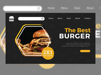 Food Landing Page - Burger Restaurant design graphic graphic design landing page ui website