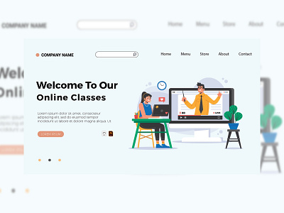 Course Landing Page - Online Class design graphic graphic design landing page ui website