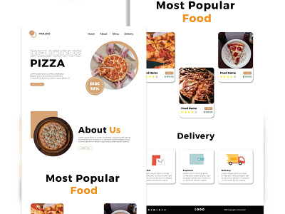 Food Landing Page - Pizza Design design graphic design landing page landing page design ui website website design