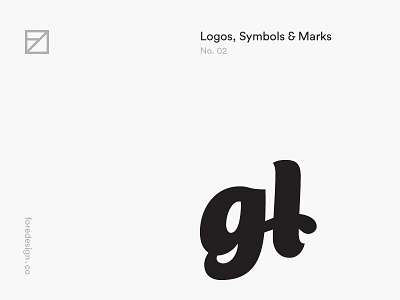 Logos, Symbols & Marks: No. 02 black and white branding identity logo