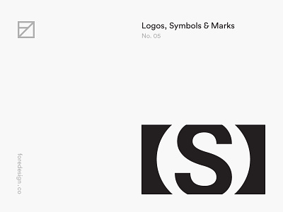 Logos, Symbols & Marks: No. 05 black and white branding identity logo minimal