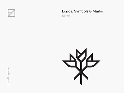 Logos, Symbols & Marks: No. 07 black and white branding identity logo minimal