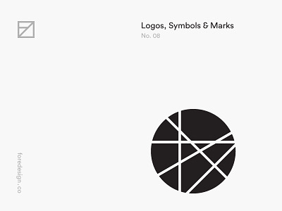 Logos, Symbols & Marks: No. 08 black and white branding identity logo