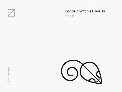 Logos, Symbols & Marks: No. 09 black and white branding identity logo