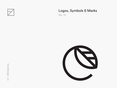 Logos, Symbols & Marks: No. 10 black and white branding identity logo