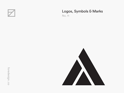 Logos, Symbols & Marks: No. 11 black and white branding identity logo minimal