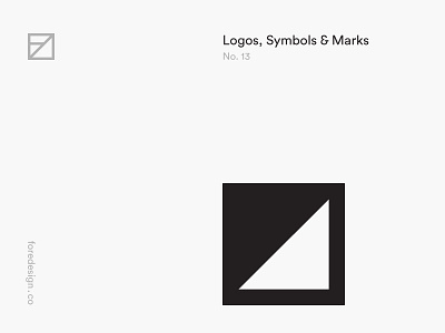 Logos, Symbols & Marks: No. 13 black and white branding identity logo minimal