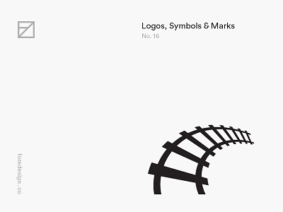 Logos, Symbols & Marks: No. 16 black and white branding identity logo minimal