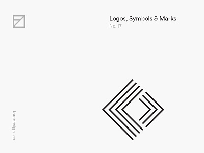 Logos, Symbols & Marks: No. 17 black and white branding geometric identity logo minimal