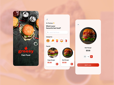 Greesy fast food mobile app