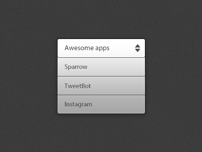 Dropdown Menu apps dark dropdown gradient instagram menu sparrow tweetbot