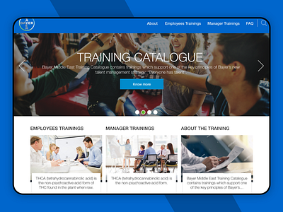 BAYER Training Catalogue adobe xd catalog design design training ui ux web design website website ui design