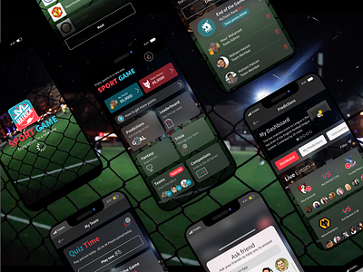 Sport App adobe xd matches predicting game soccer app soccer ball ux