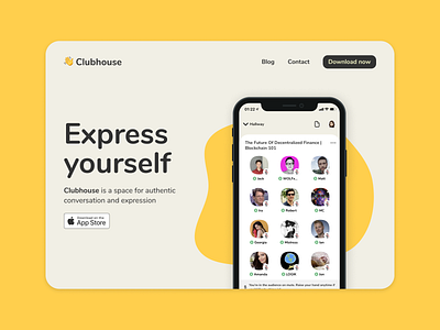 Clubhouse — Landing Page app dailyui design landing page ui ux web