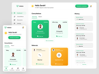 Telemedicine dashboard concept