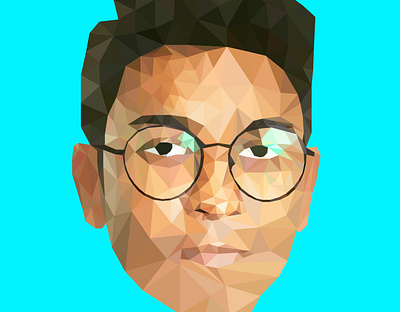 Low Poly Self Portrait design designer digital digitalart fiverr freelancer graphics graphics design illustration illustration art illustration design lowpoly lowpoly portrait lowpolyart lowpolygon portrait self portrait self portrait selfportrait vector