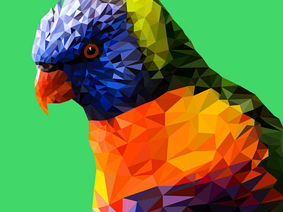 Low Poly Parrot Illustration