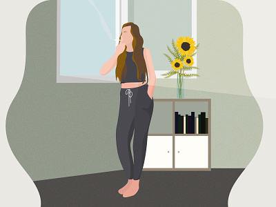 🌻 Call me sunflower flat illustration illustration illustrator spring sun sunflower vector