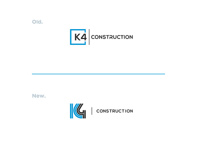 K4 Construction branding construction logo logotype mark symbol icon