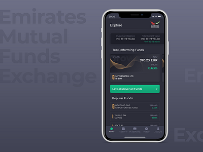 Mutual Funds Trading iOS App app dashboard design emirates finance fintech funds interface investment money ui ux