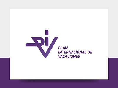 PIV (International Vacation Plan) icon logo mark monogram purple
