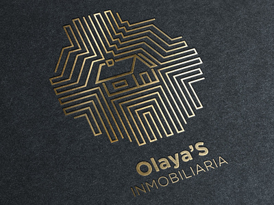 Olaya`s Inmobiliaria brand brand identity construction logo design graphic logo mark outline symbol