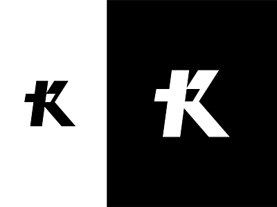 T + K brand logo mark monogram negative space symbol