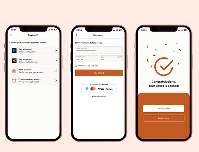 Payment flow for SHOWFLEX, a showtime checkin app