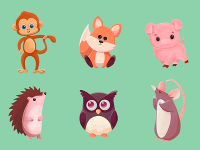 Cartoon pets for app