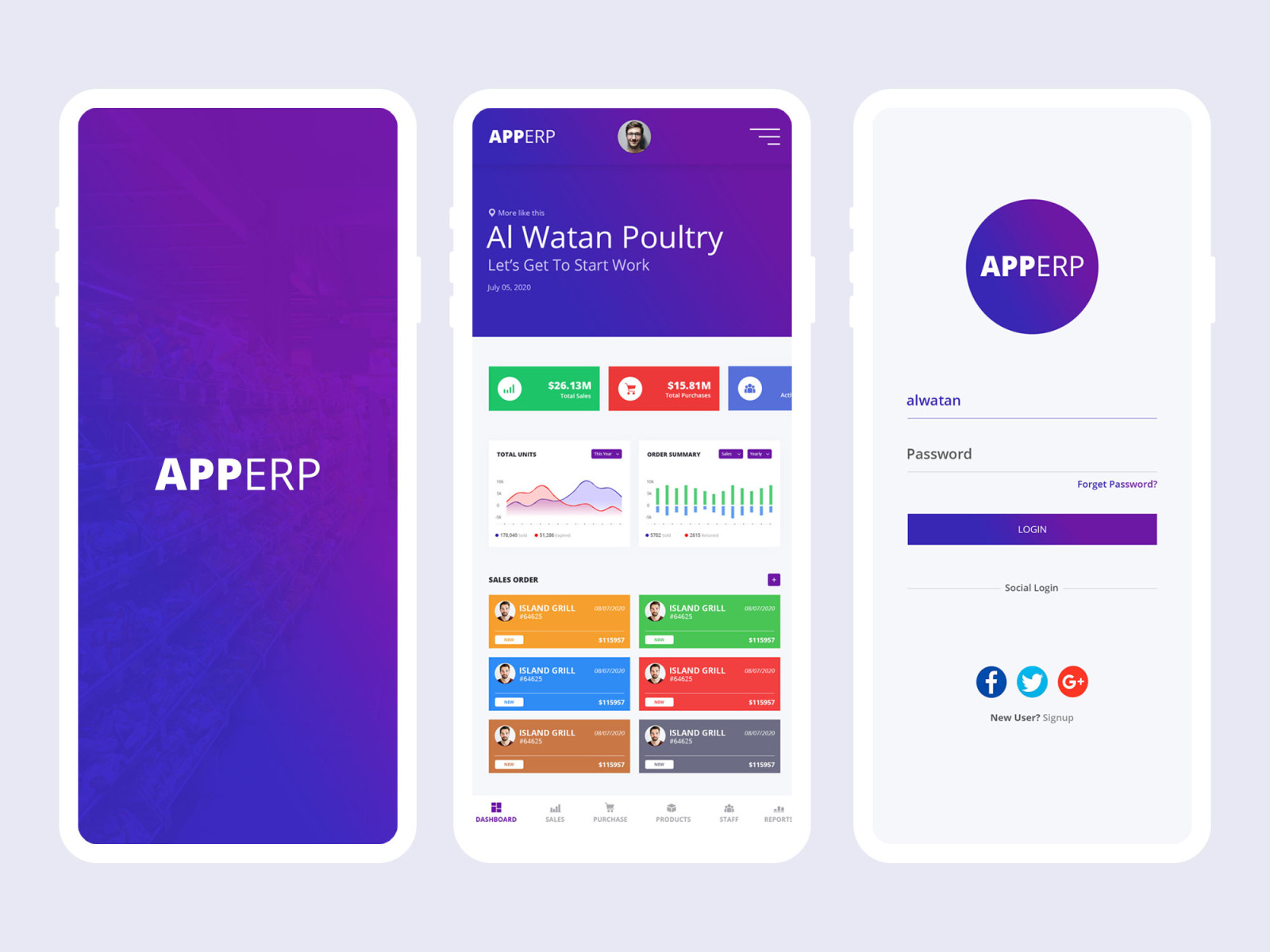 ERP Systems APP Design by Ahmad Arslan on Dribbble image.