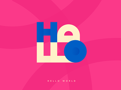 Hello Hello Hello design flat icon logo typography vector