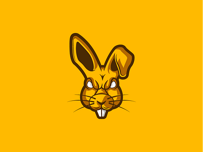 Golden Bunny — Mascot Logo bunny esports mascot gold logo design mascot mascot logo sports sports branding sports logo sports mascot word mark