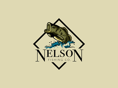 Nelson Fishing Co. apparel bass canada company design fish fishing logo toronto