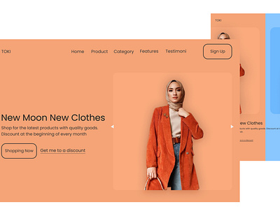 Landing page Tokistore design front end frontend development ui design uiux web design website design