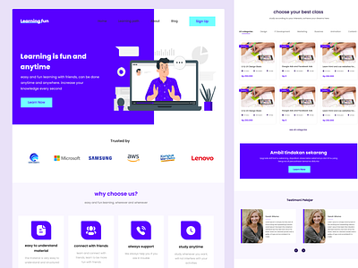 Learningfun - E-Course design e course e learning ui ui design web design website design
