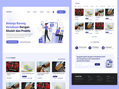 Landing page - Fianstore design ui design web design website design