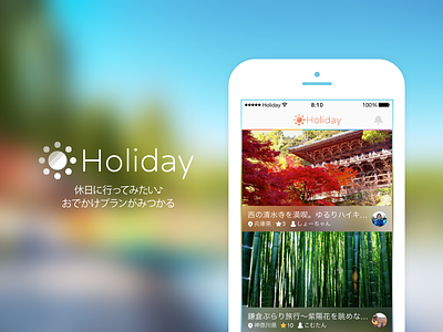 Holiday iOS App app design ui design