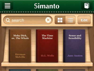 Simanto Shelf app design ui design